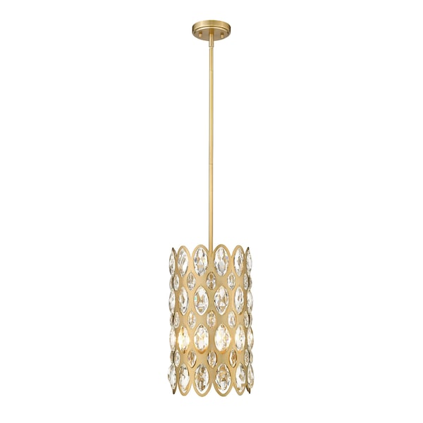 Z-Lite Dealey Pendant, 3-Light, 9.25 In.W x 17.25 In.H, Heirloom Brass/Heirloom Brass 822P9-HB - main